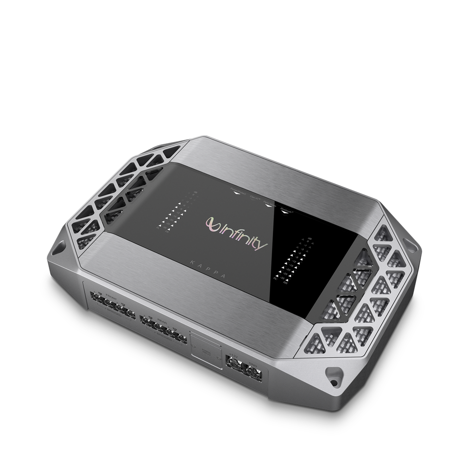 K4 - Silver - High-performance Clari-Fi™ Enhanced 4-channel full-range car audio power amplifier - Hero